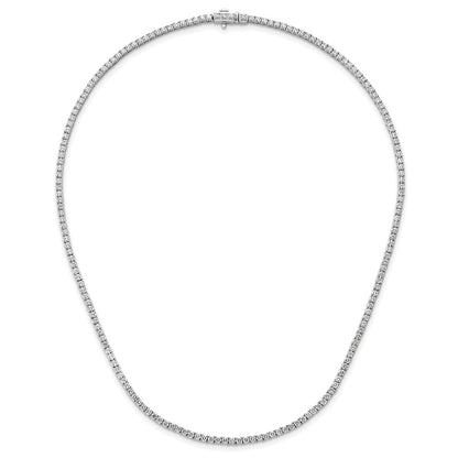14K White Gold 6 carat Lab Grown Diamond VS/SI+ G+ Complete 16 Inch Graduated Tennis Necklace