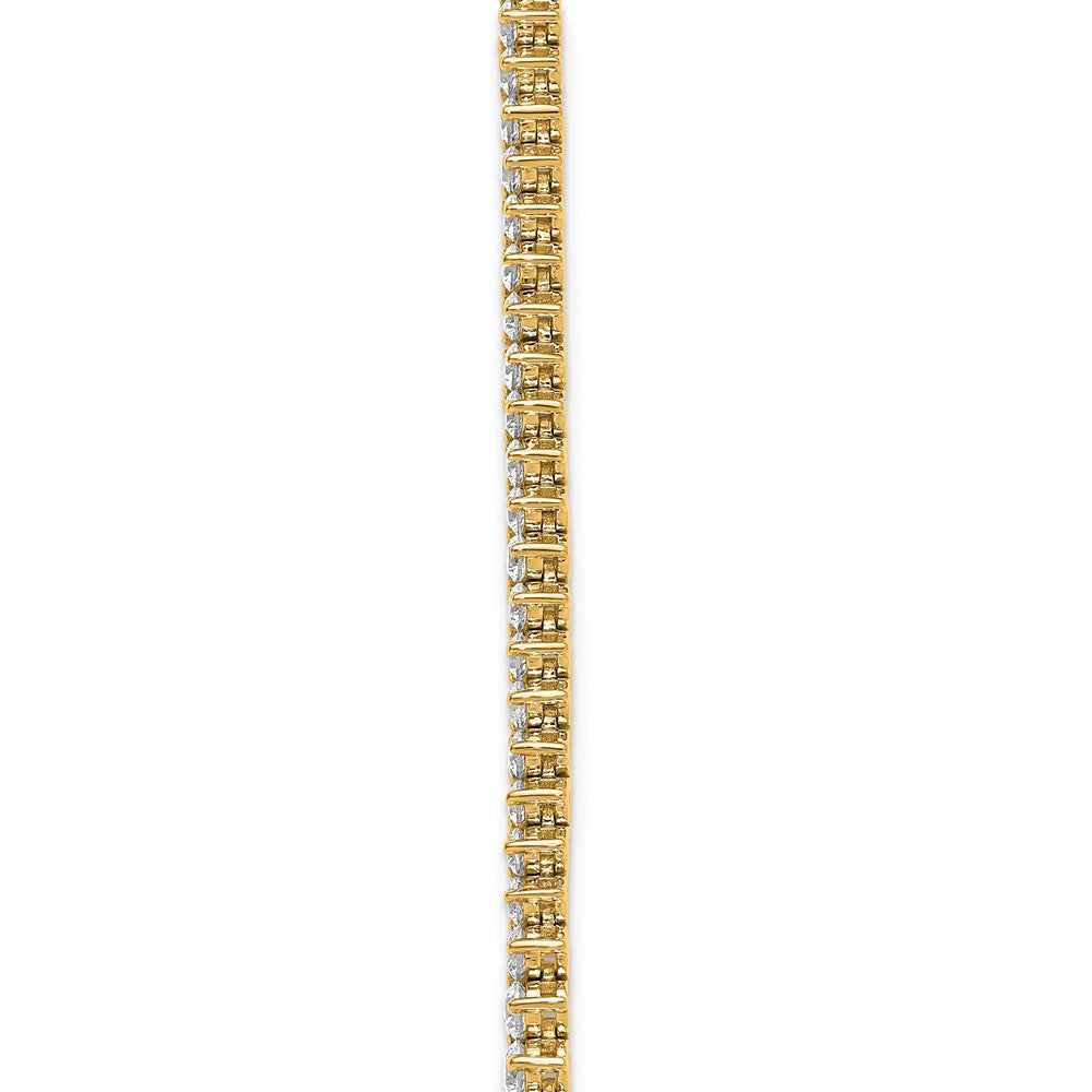 14K Yellow Gold 11 5/8 carat Lab Grown Diamond VS+ F+ Complete Round 20 Inch Graduated Tennis Necklace