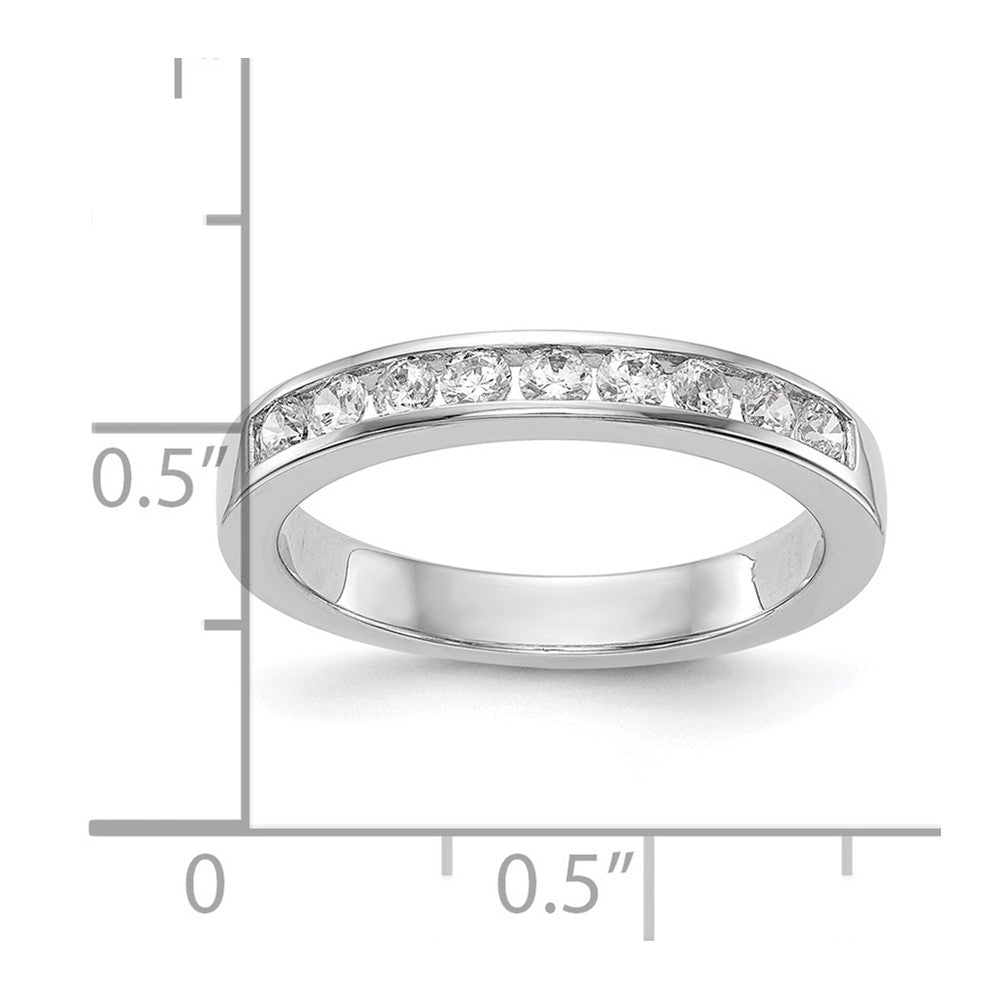 14K White Gold 1/2 carat Lab Grown Diamond VS/SI+ G+ Complete Wedding Band Ring