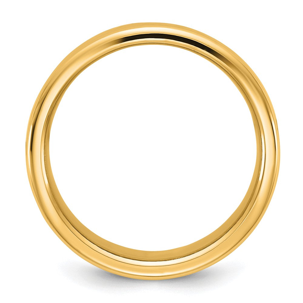 14K Yellow Gold 10mm European Comfort Fit Wedding Band Ring