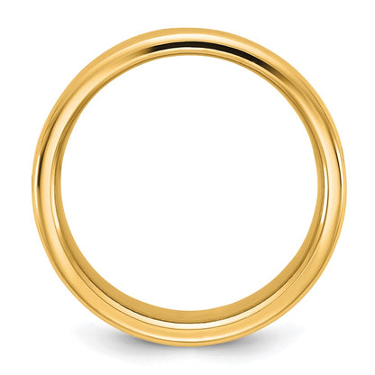 14K Yellow Gold 10mm European Comfort Fit Wedding Band Ring