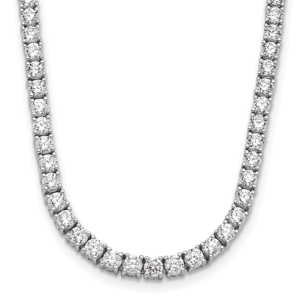 14K White Gold 10 carat Certified Lab Grown Diamond VS+ F+ Complete 16 Inch Tennis Necklace
