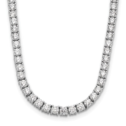 14K White Gold 10 carat Certified Lab Grown Diamond VS+ F+ Complete 16 Inch Tennis Necklace