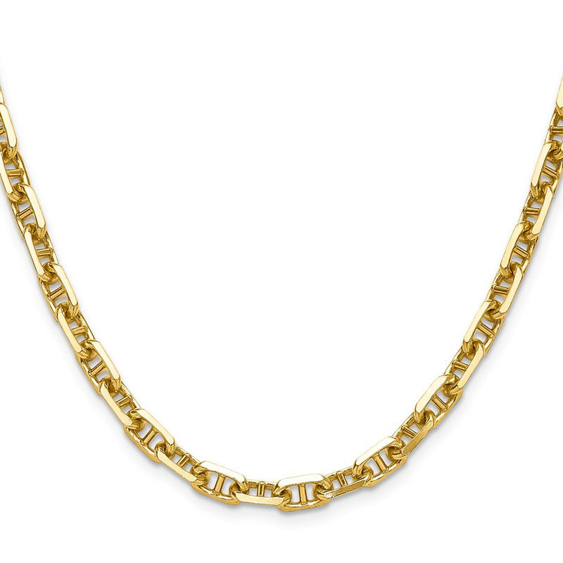 14K Yellow Gold 5.7mm D/C Mariner Anchor Chain Necklace