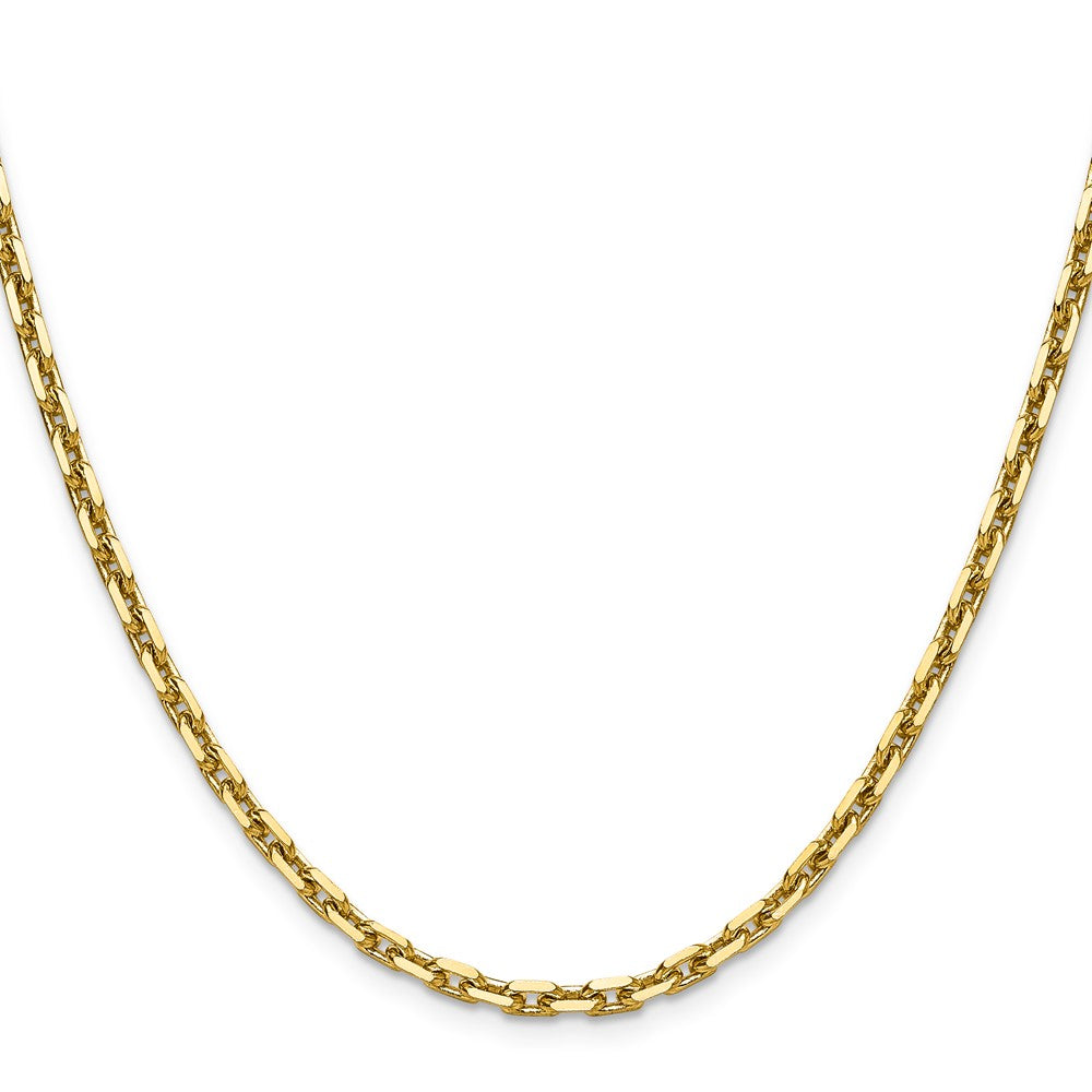 14K Yellow Gold 3.90mm D/C French Link Chain Necklace