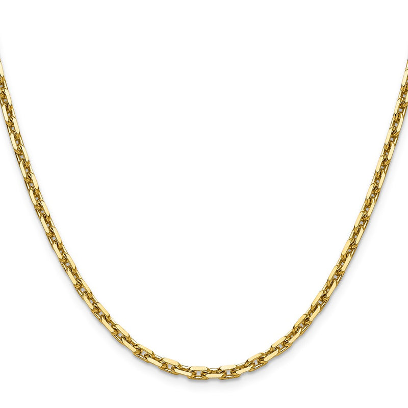 14K Yellow Gold 3.90mm D/C French Link Chain Necklace