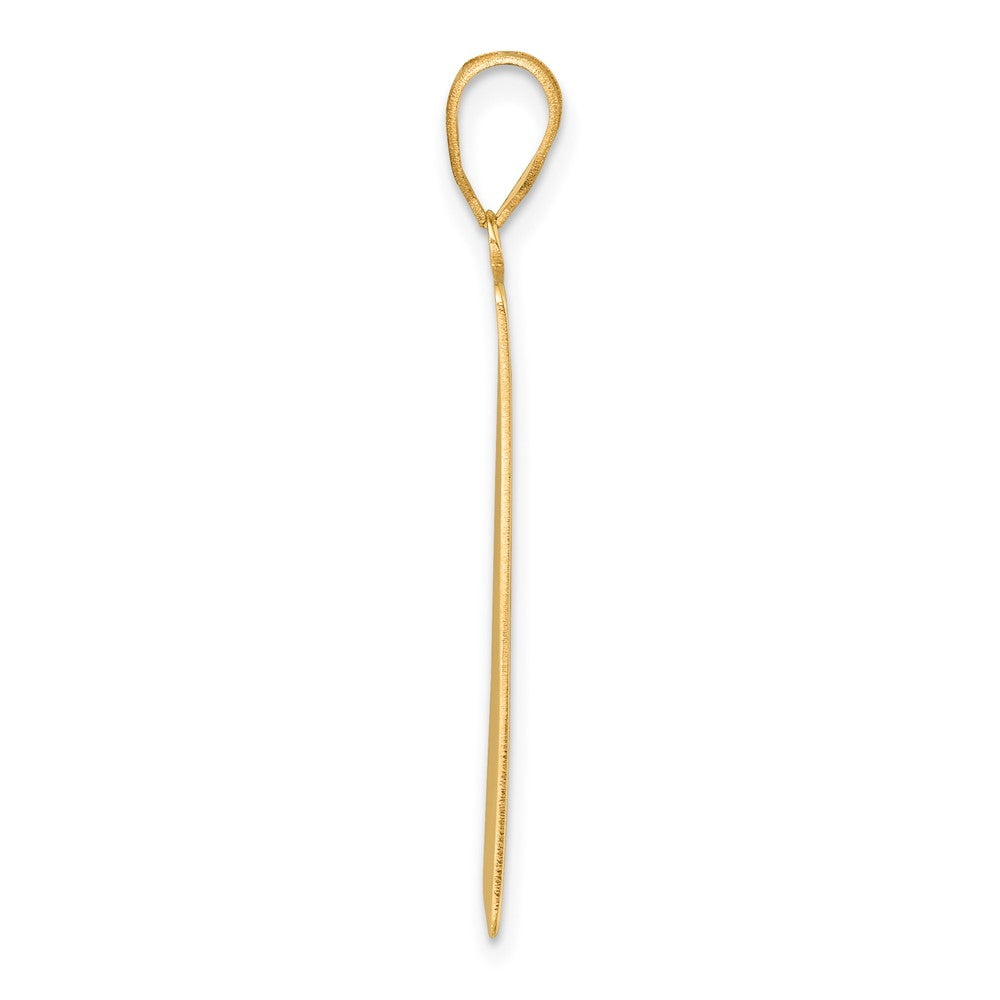 14K Yellow Gold The Chariot Tarot Card Pendant