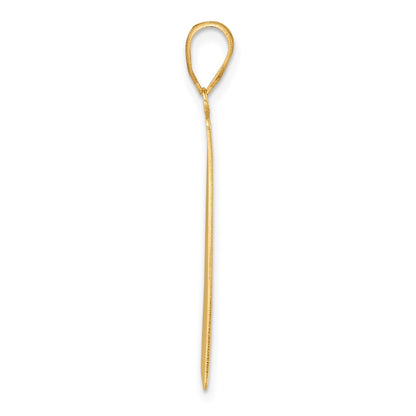 14K Yellow Gold The Chariot Tarot Card Pendant