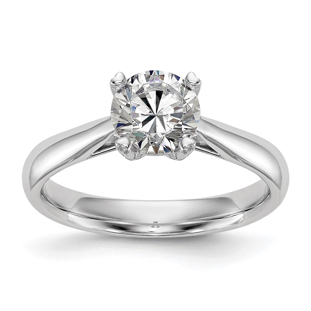 True Origin 14K White Gold 1/3 carat Certified Complete Lab Grown Diamond VS+ F+ Round Solitaire Engagement Ring