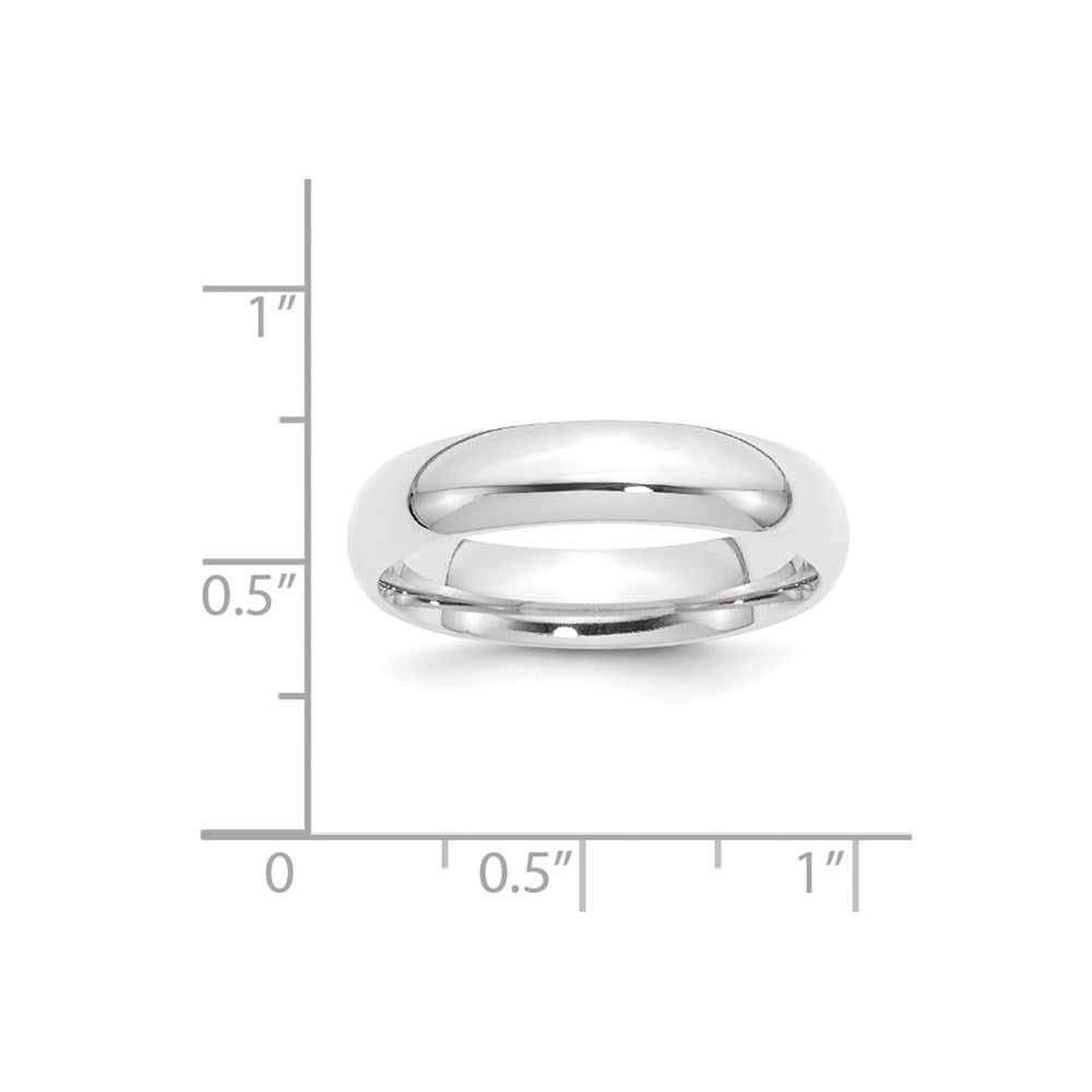 Platinum 5mm Lightweight Comfort-Fit Wedding Band Ring
