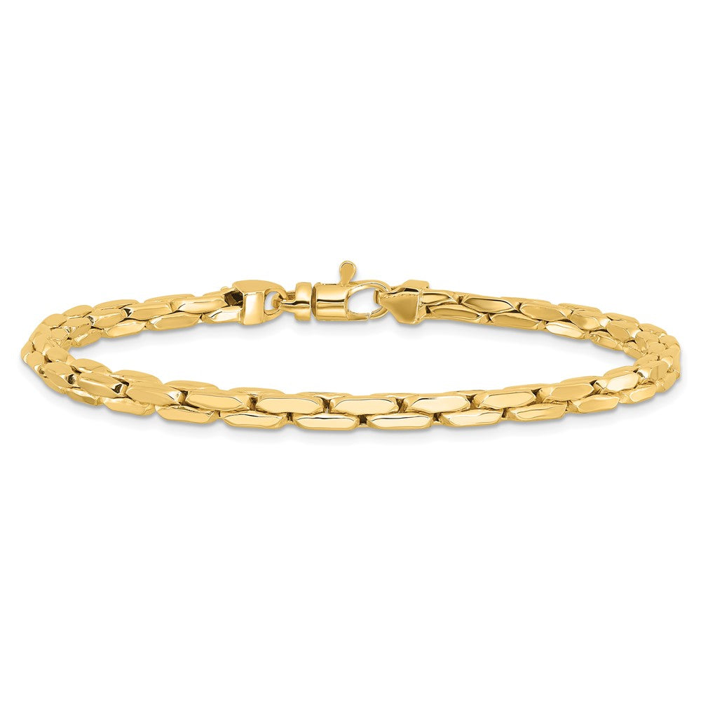 14K Yellow Gold Polished 4.5mm Fancy Link 8.25 Inch Bracelet