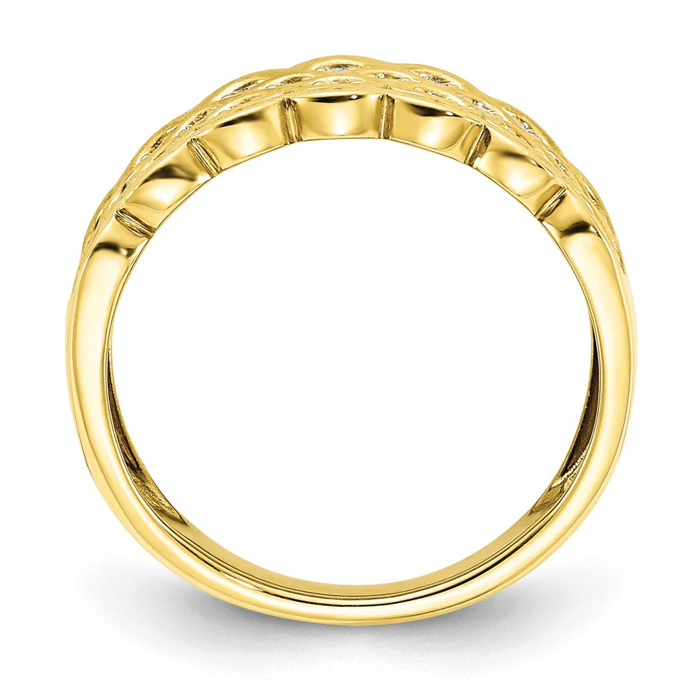10K Yellow Gold Diamond Ring Rd- 4-1mm, 20-1.1mm, 13-1.2mm Mel:S45