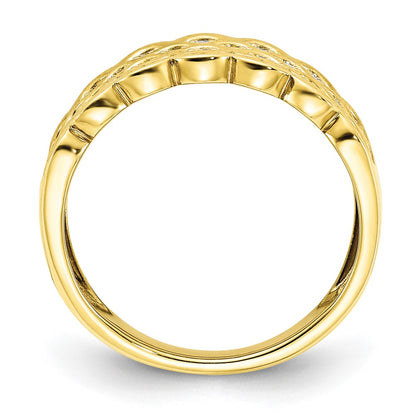 10K Yellow Gold Diamond Ring Rd- 4-1mm, 20-1.1mm, 13-1.2mm Mel:S45