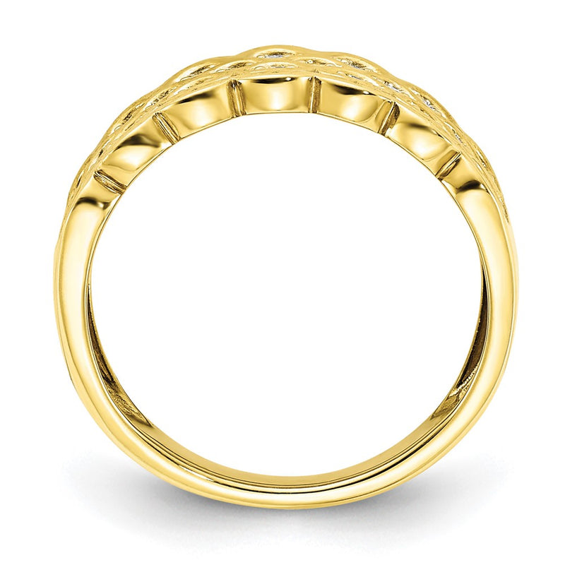 10K Yellow Gold Diamond Ring Rd- 4-1mm, 20-1.1mm, 13-1.2mm Mel:S45