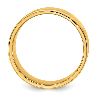 14K Yellow Gold 9mm LTW Flat Wedding Band Ring
