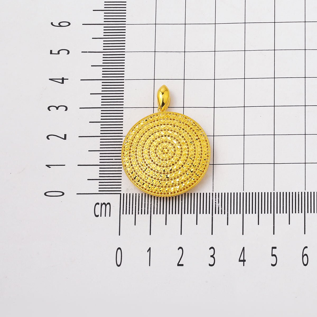 14K Yellow Gold Round Shaped Sparkling Bridal Necklace