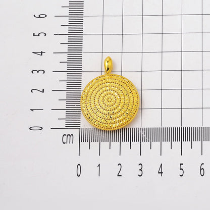 14K Yellow Gold Round Shaped Sparkling Bridal Necklace