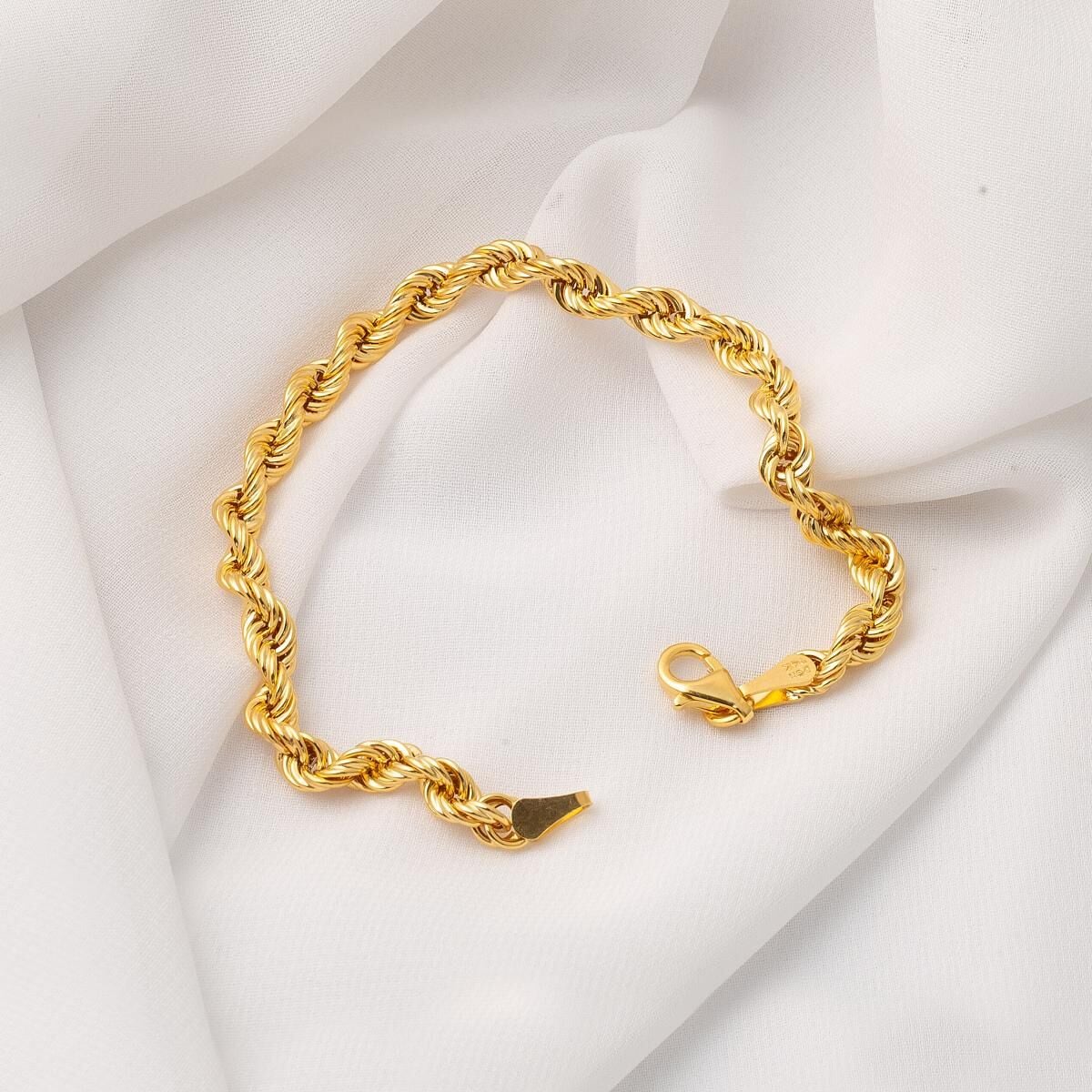 14K Yellow Gold Twisted Chain Bracelet (3.26 g)