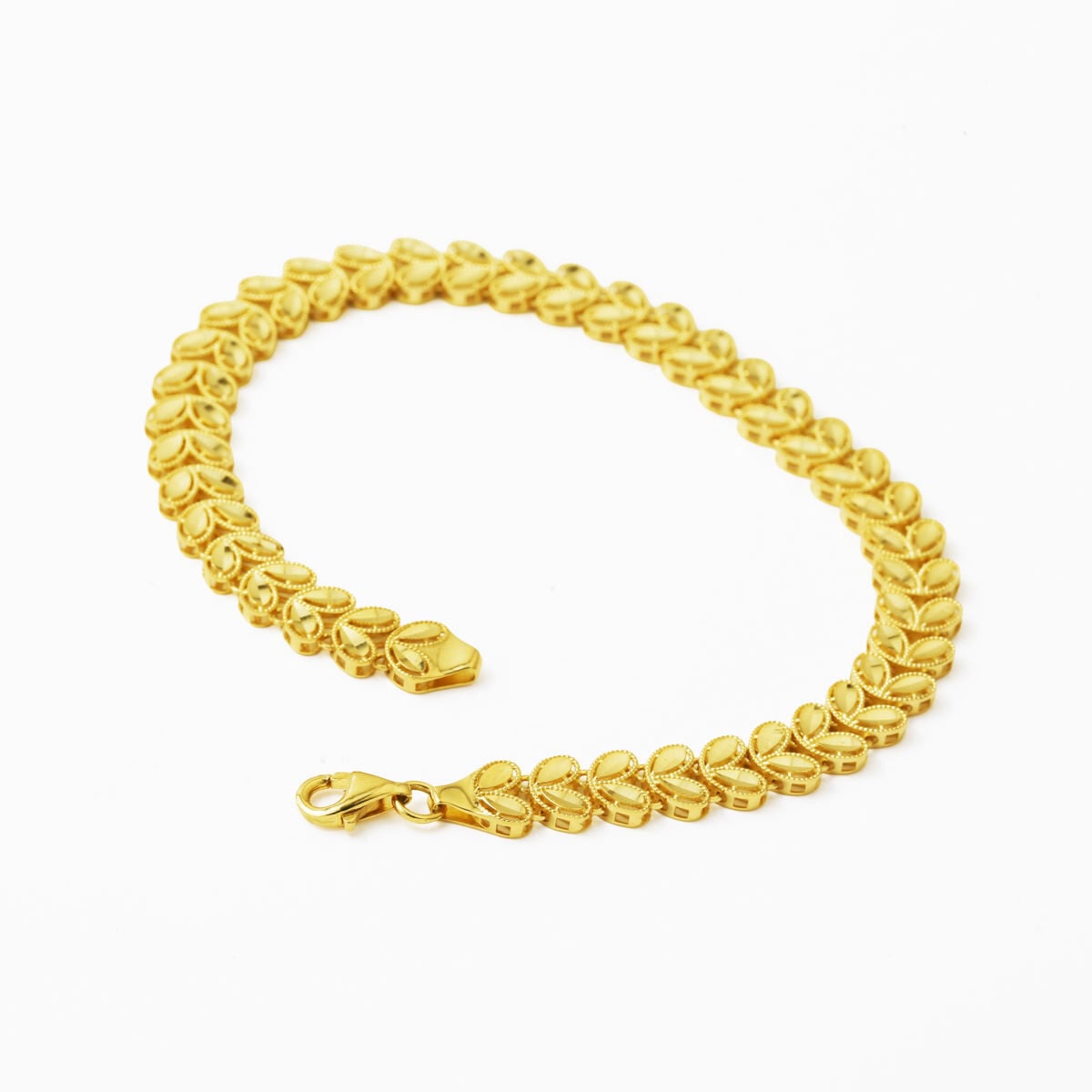 14K Yellow Gold Harvest Wheat Bracelet