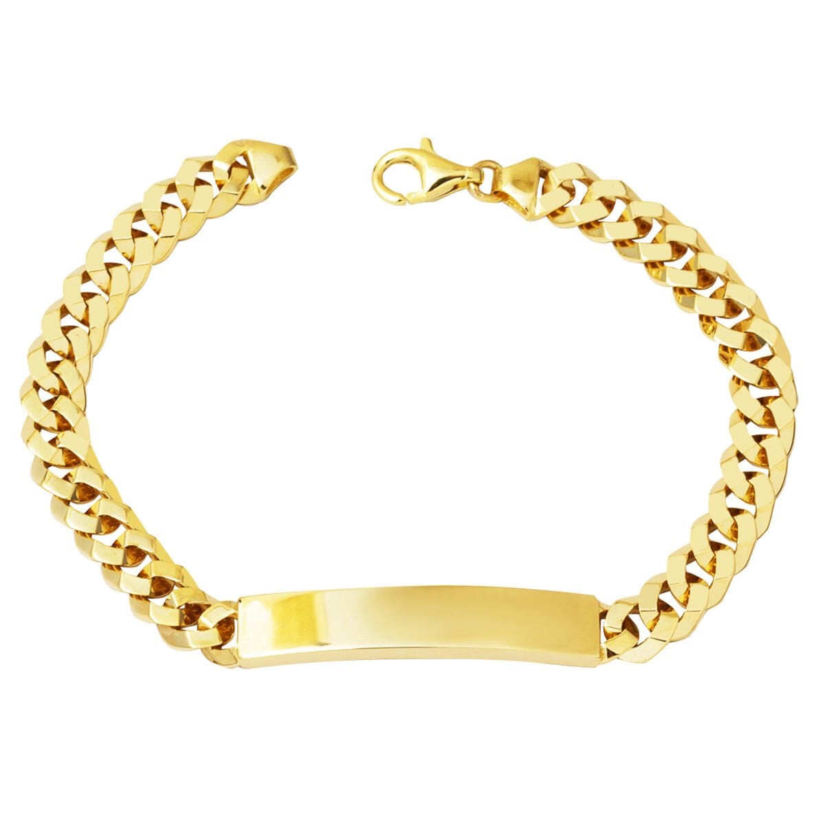 14K Yellow Gold Curb Chain Children's ID Bracelet