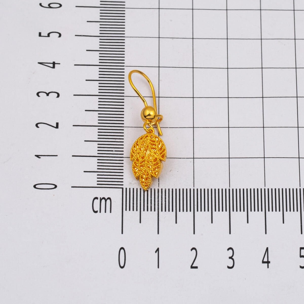 14K Yellow Gold Laurel Leaf Earrings