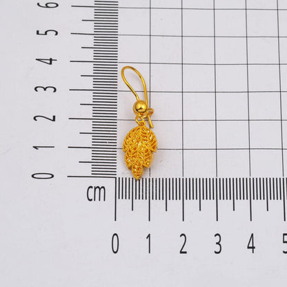 14K Yellow Gold Laurel Leaf Earrings