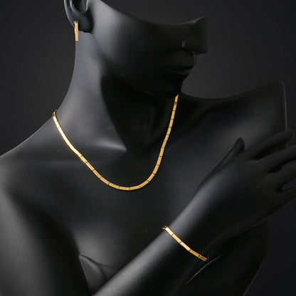 14K Yellow Gold Full Moon Ajda Wedding Set
