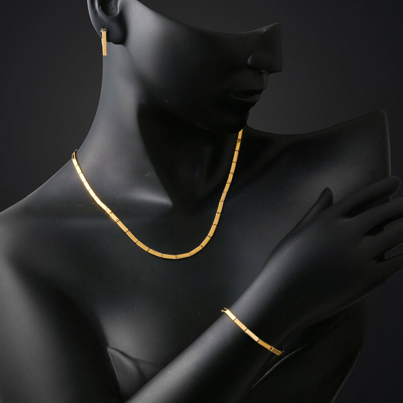 14K Yellow Gold Full Moon Ajda Wedding Set
