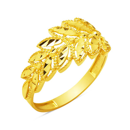 14K Yellow Gold Wheat Women's Ring