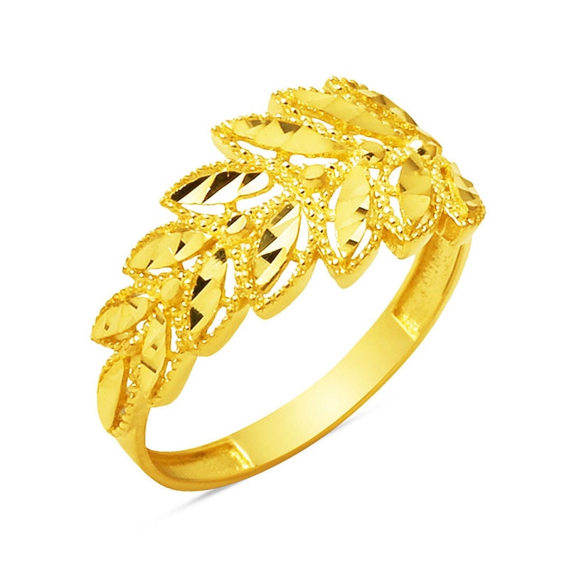 14K Yellow Gold Wheat Women's Ring