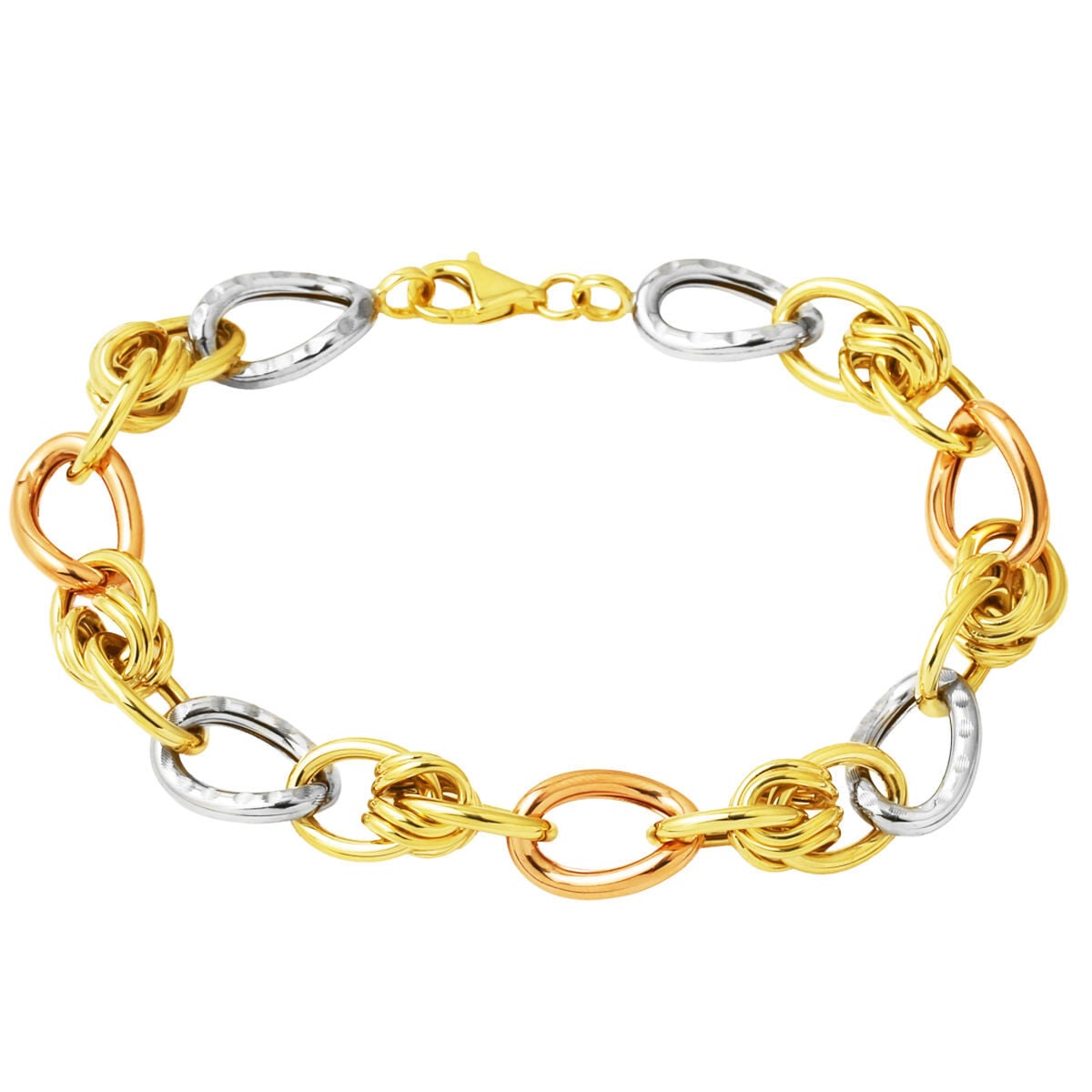 14K Yellow Gold Space Path Hoop Bracelet (8.79 g)