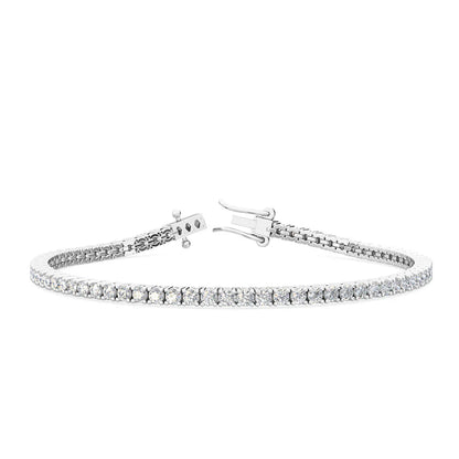 4.0 ct. tw. Classic Four-Prong Lab Grown Diamond Tennis Anklet Bracelet in 18K White Gold