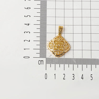 14K Yellow Gold Palace Motif Necklace