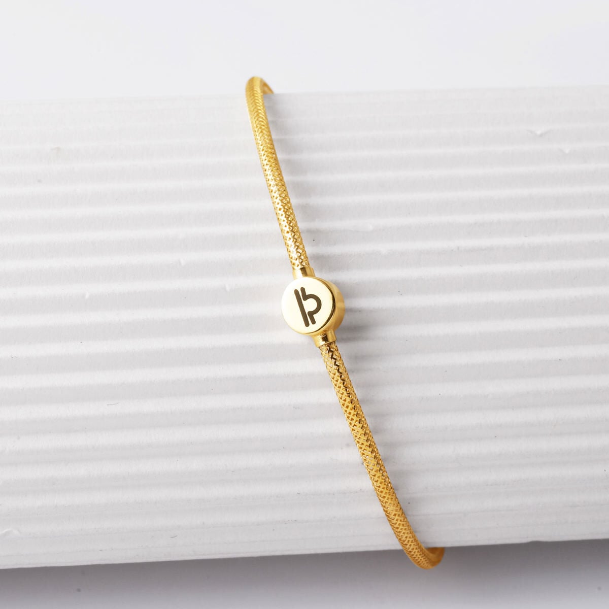 14K Yellow Gold Libra Zodiac Italian Bracelet