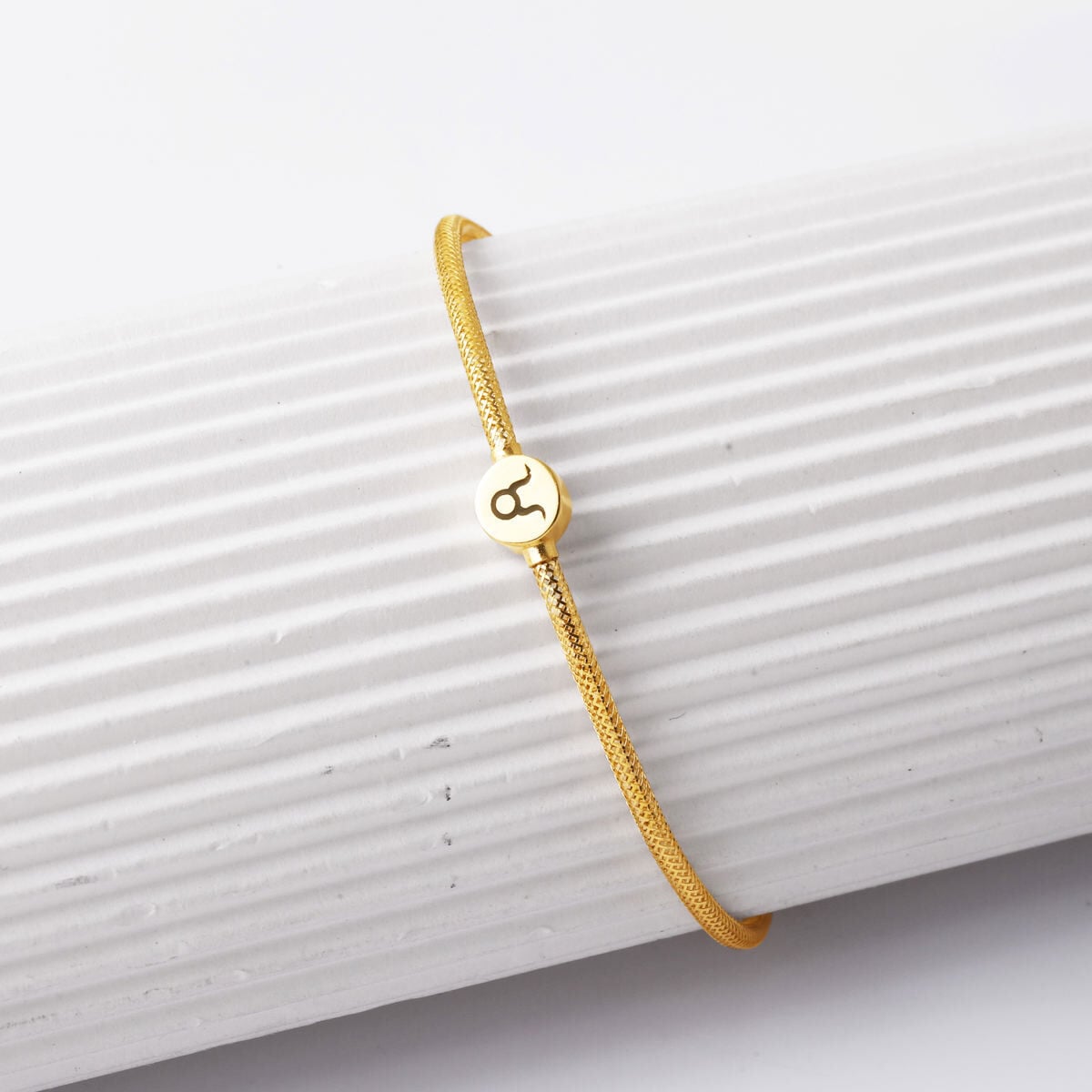 14K Yellow Gold Taurus Zodiac Italian Bracelet