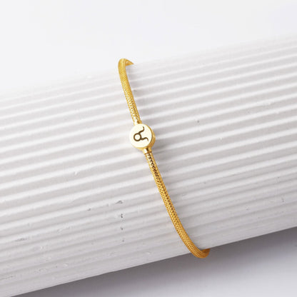 14K Yellow Gold Taurus Zodiac Italian Bracelet
