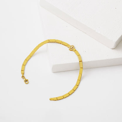 14K Yellow Gold Cagla Enamel Bracelet (3.7 g)