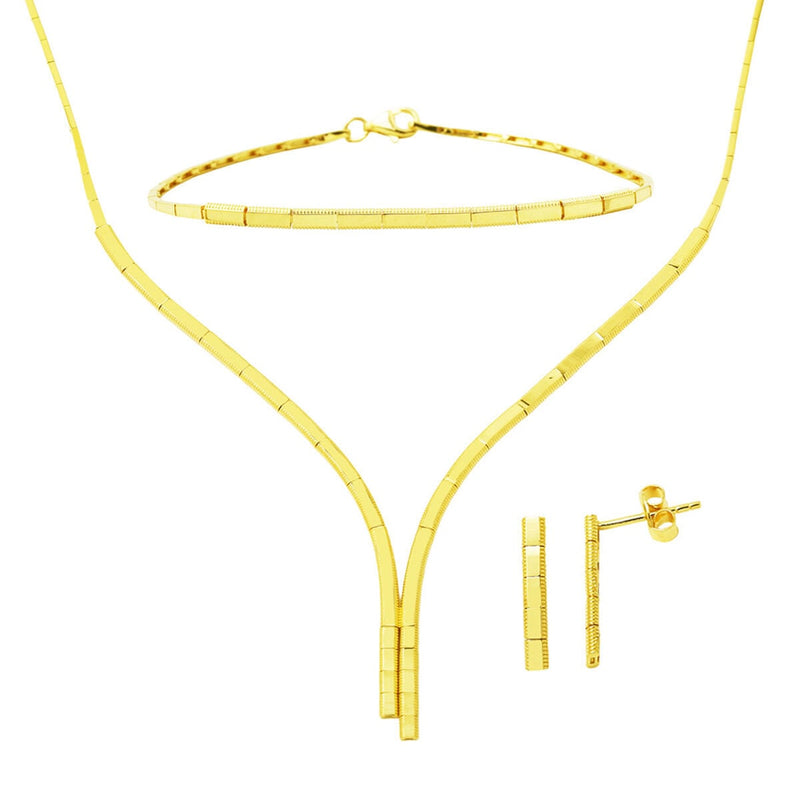 14K Yellow Gold Ajda Drop Bridal Set