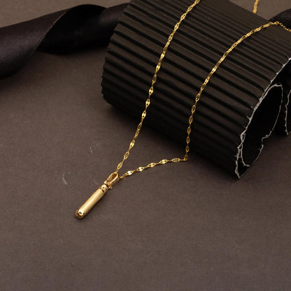 14K Yellow Gold Balloon Initial I Necklace