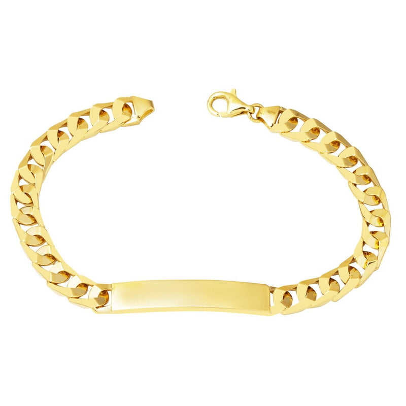 14K Yellow Gold Personalized Custom Text Children's ID Bracelet