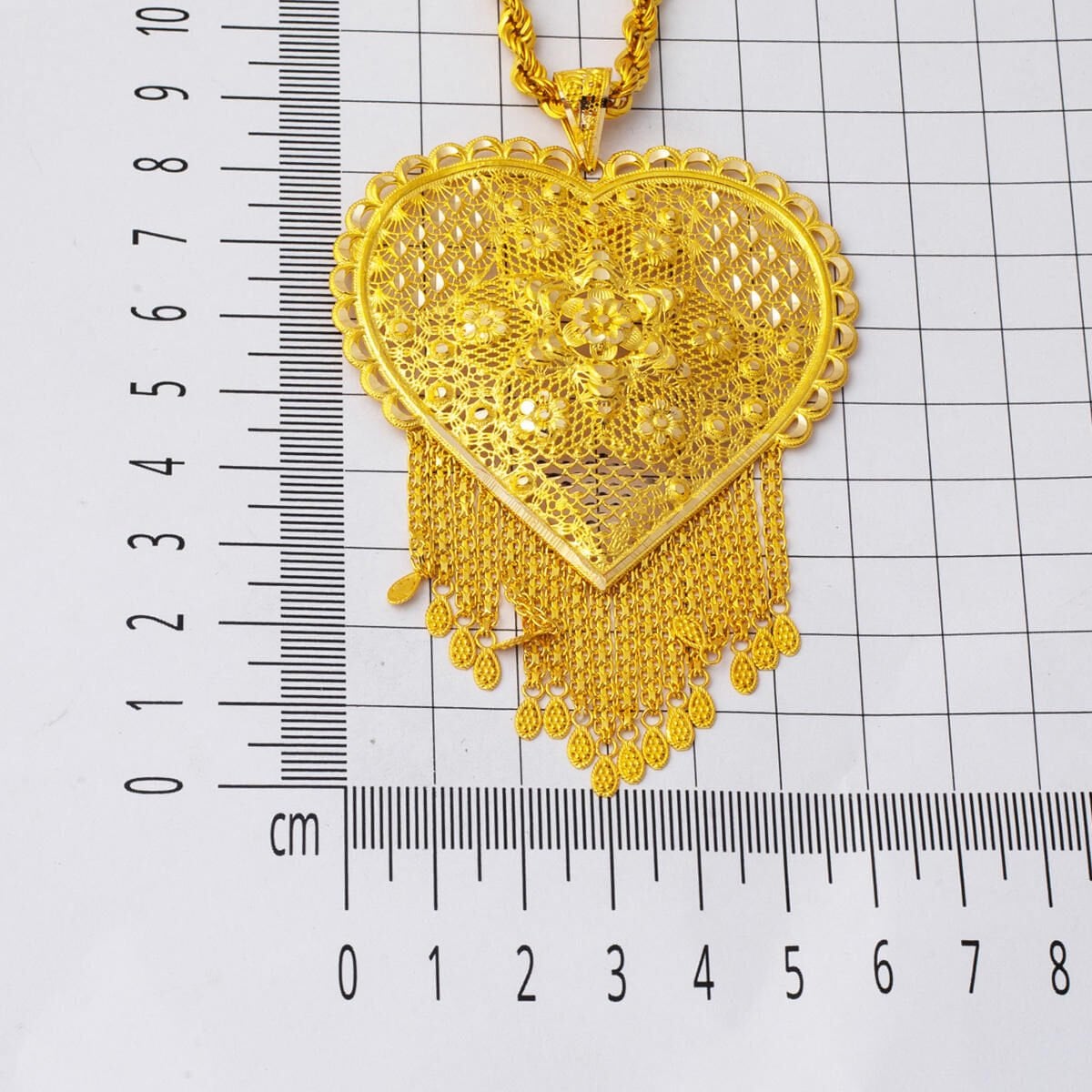 14K Yellow Gold Sun Indian Style Necklace