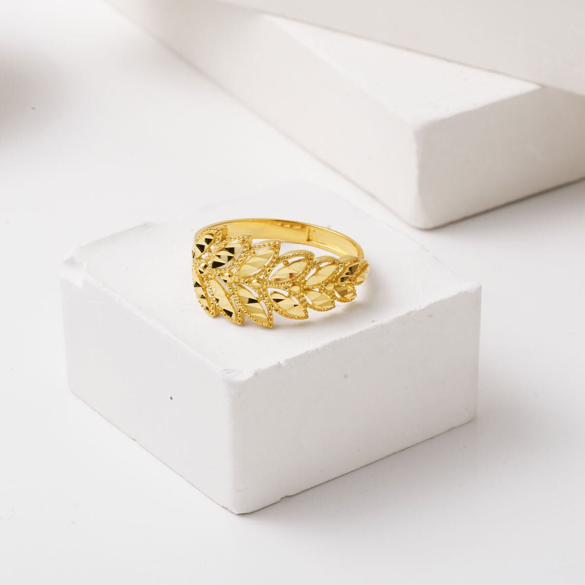 14K Yellow Gold Wheat Women's Ring