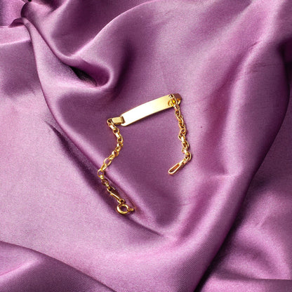 14K Yellow Gold Name Children's Bracelet (2.17 g)