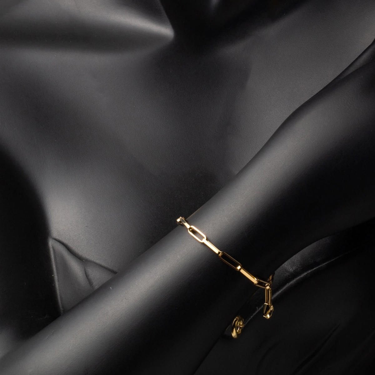 14K Yellow Gold 4 mm Paperclip Chain Bracelet