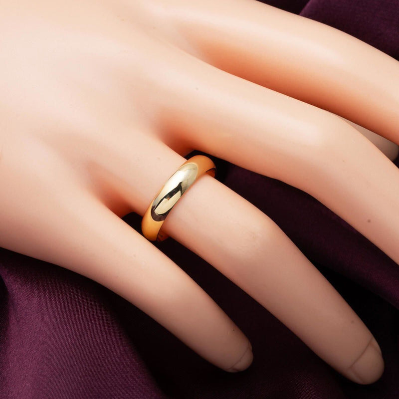 14K Yellow Gold 4 mm Wide Classic Men's Wedding Band