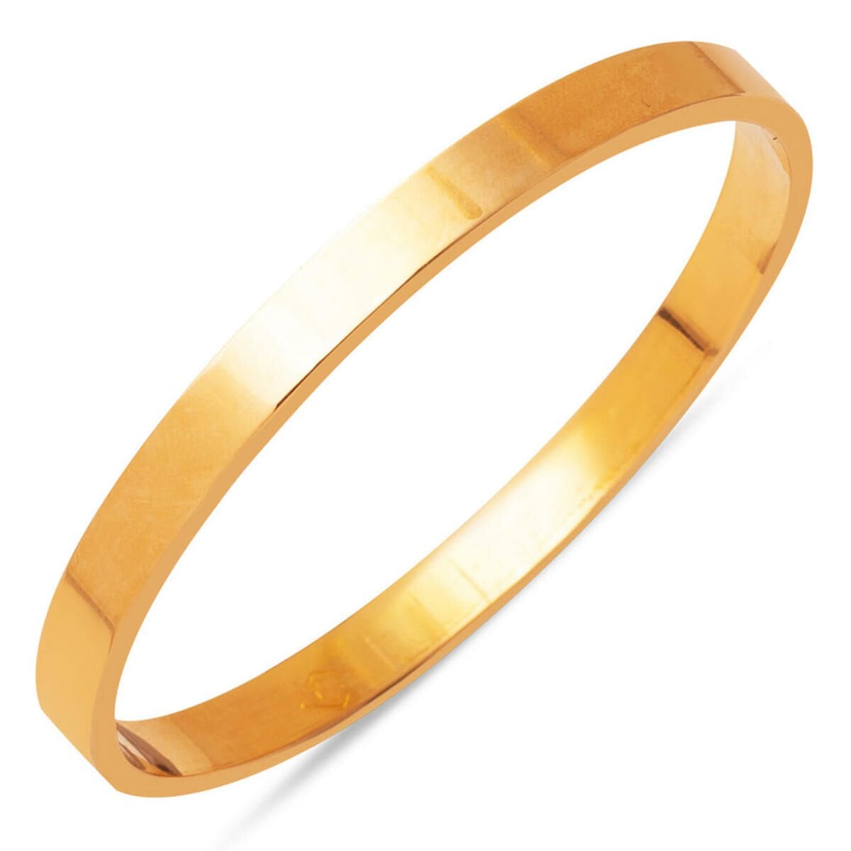 14K Rose Gold Egg Shape Cuff Bangle