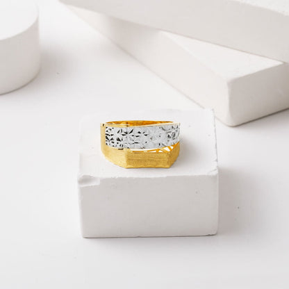 14K Yellow Gold Two-Tone Ring