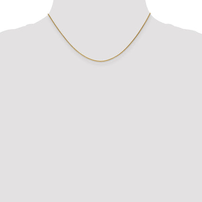 16 Inch 14K Yellow Gold 1.1mm Round Cable Chain Necklace