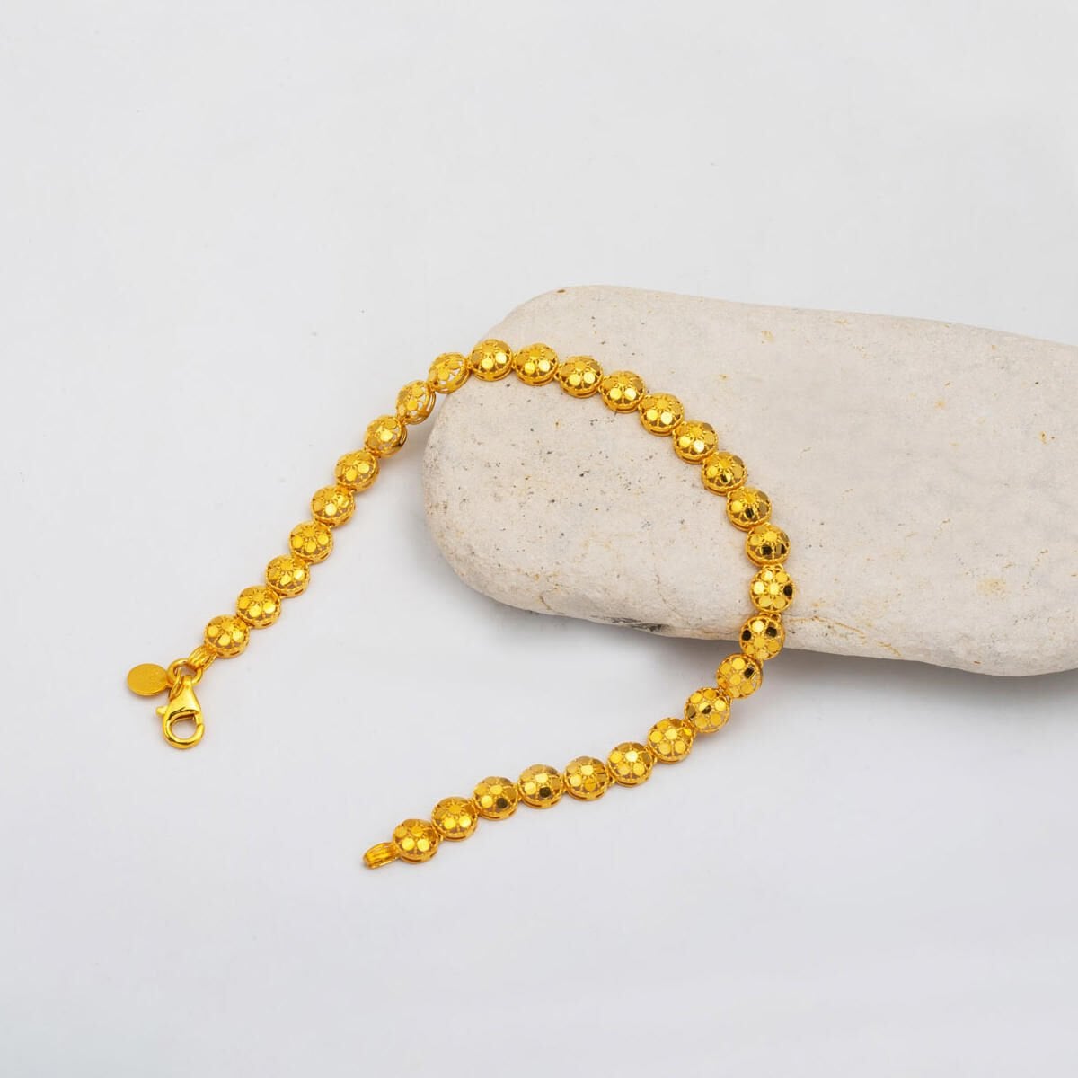 14K Yellow Gold Light Cascade Modern Bracelet