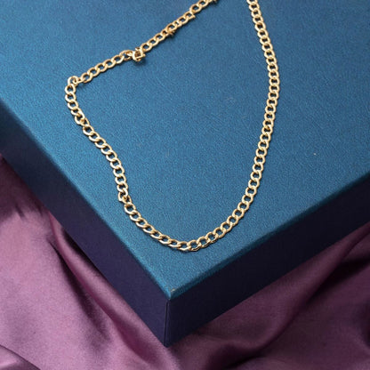 14K Yellow Gold Wrap Curb Chain 1 Meter